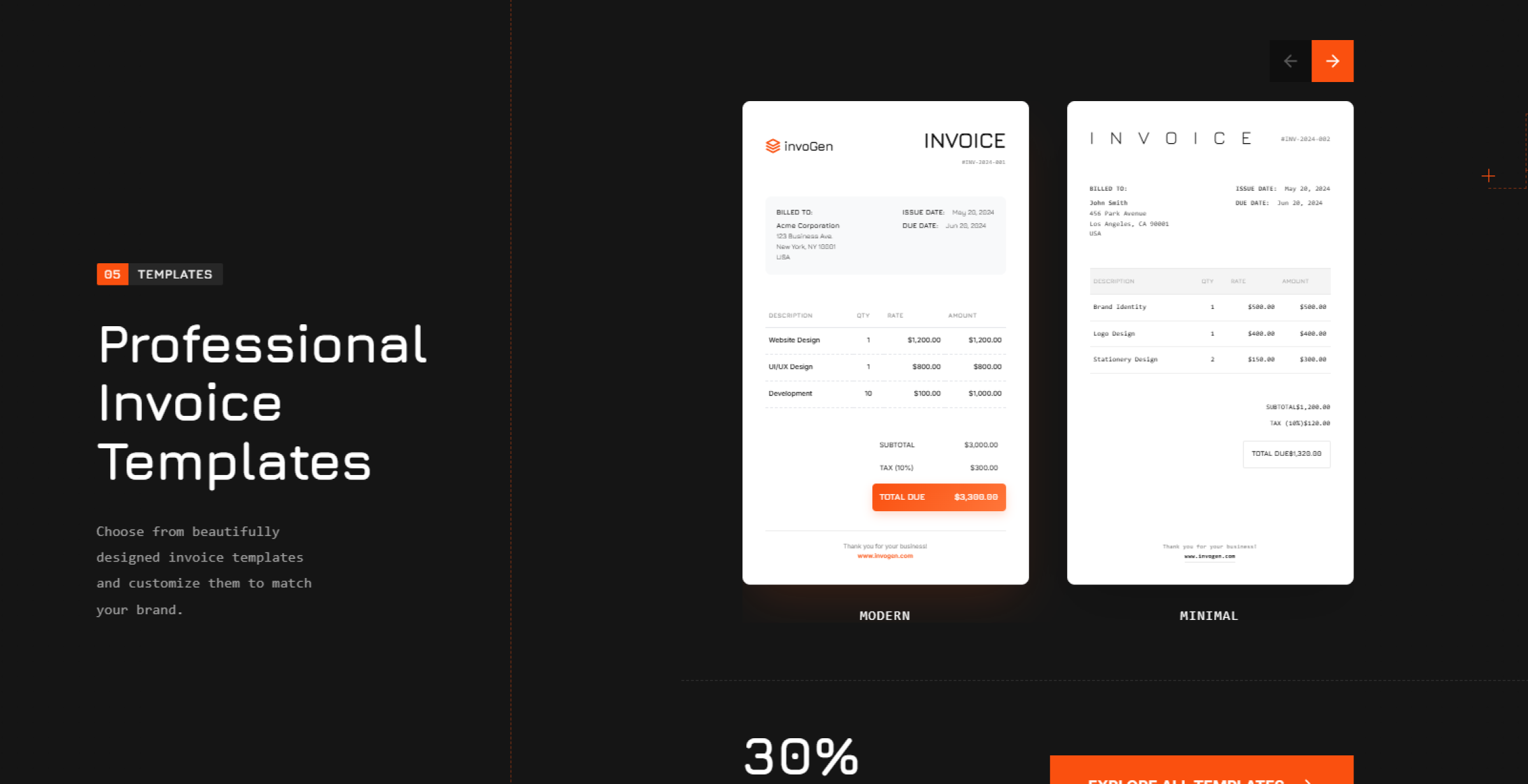 Templates - Invogen