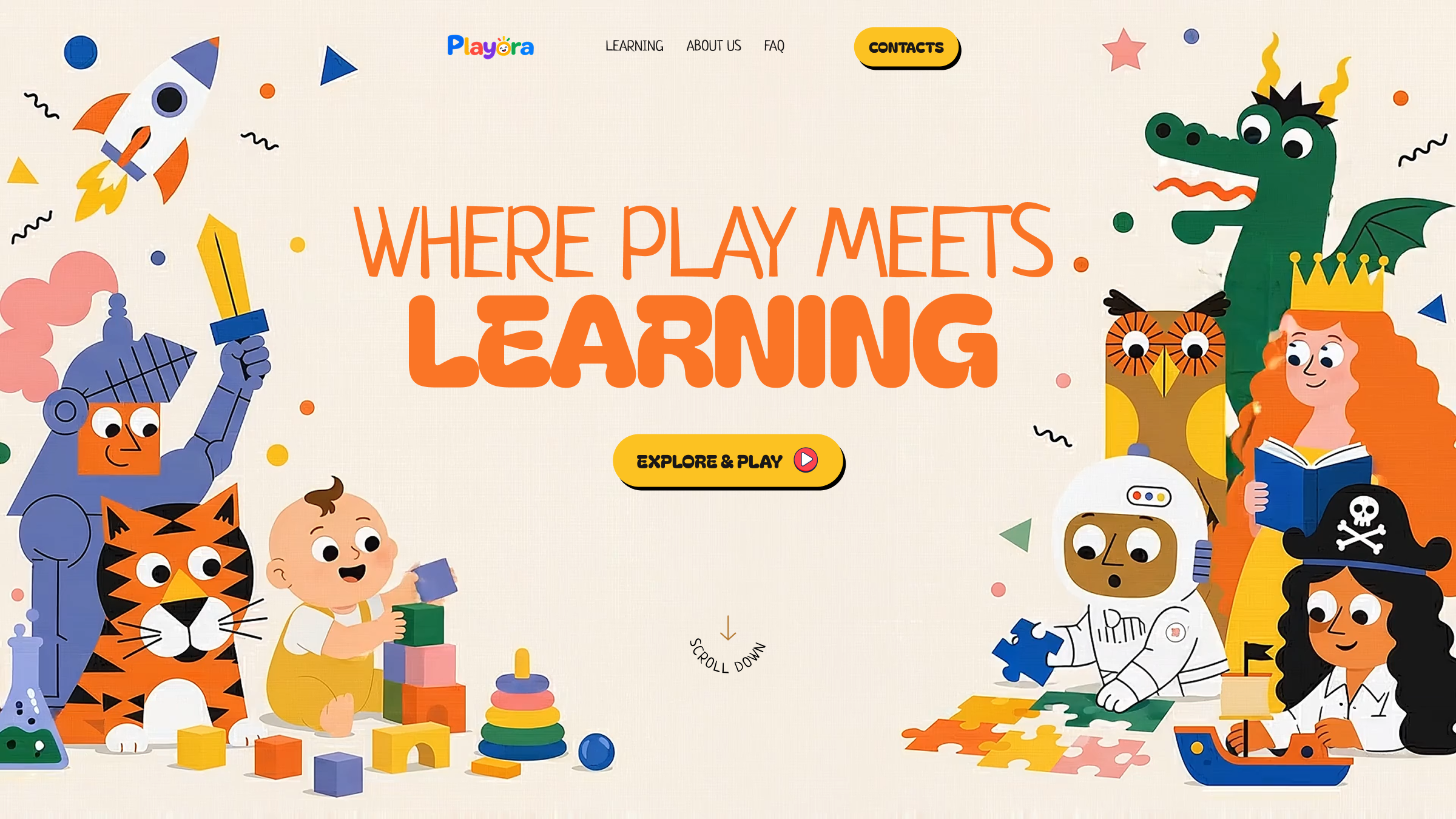 Kids Learning Academy Landing Page - Playora