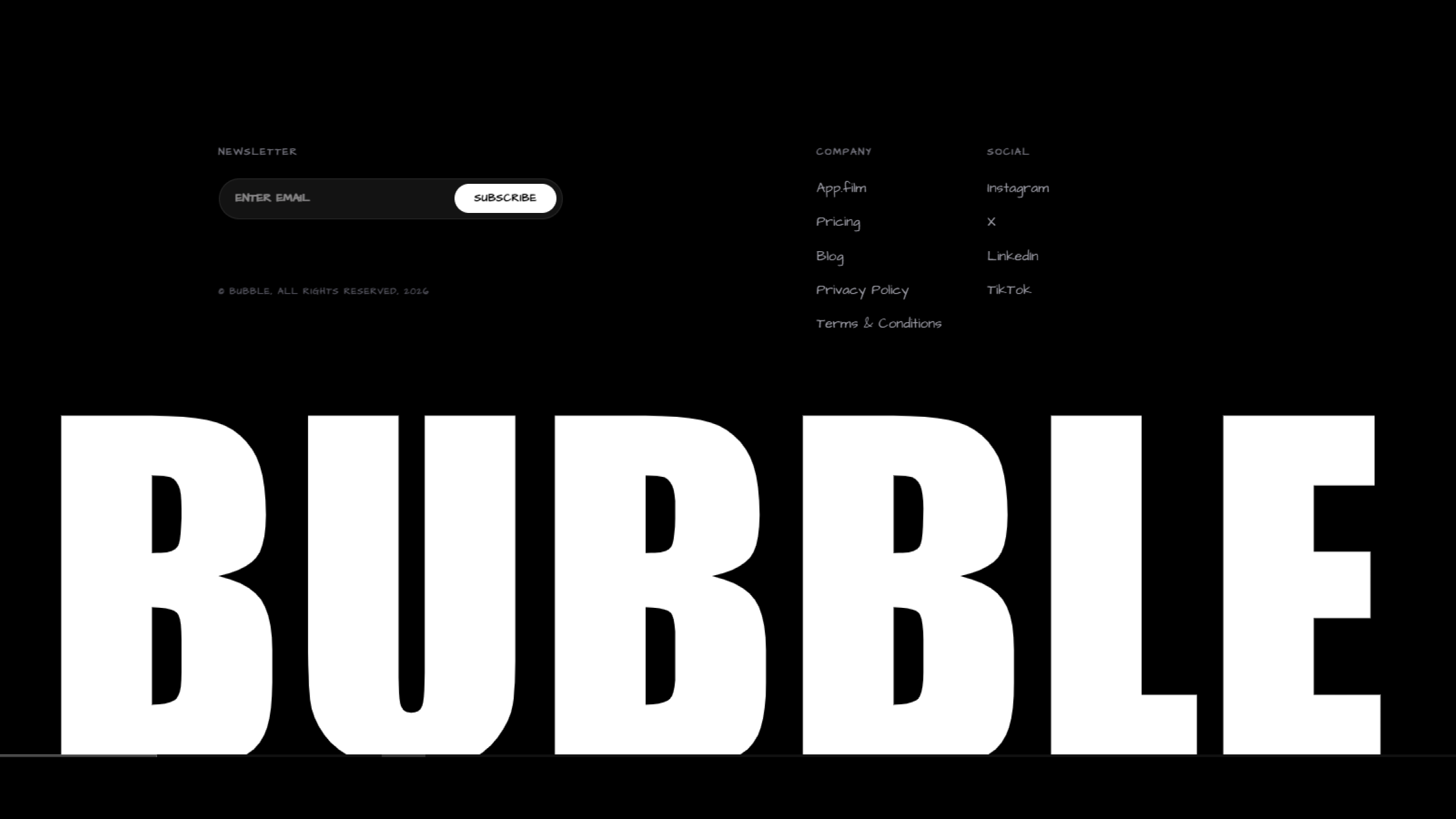 Footer - Bubble