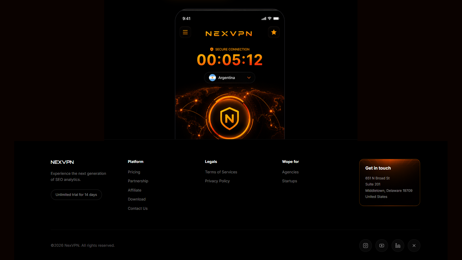 Footer NexVPN