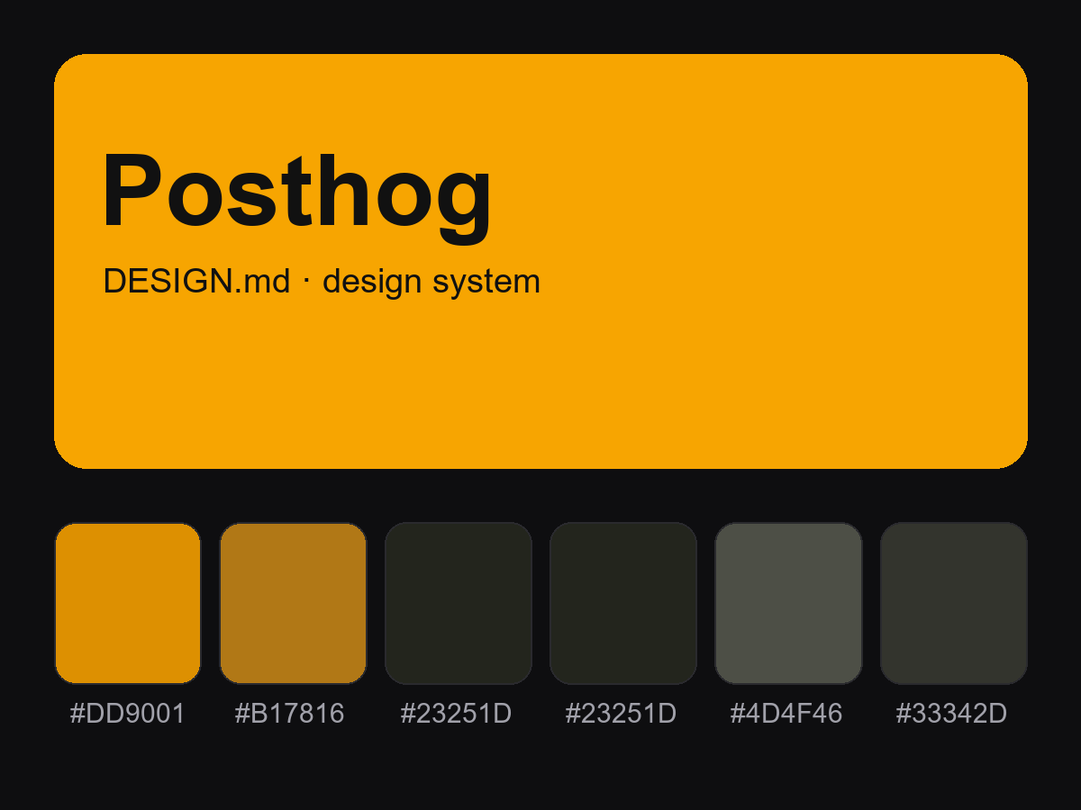Posthog Style Design System (DESIGN.md)