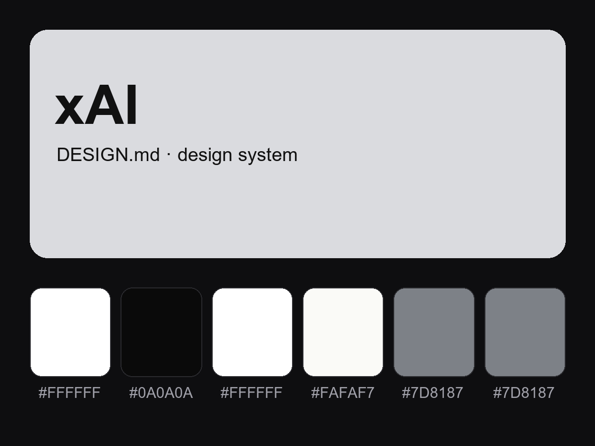 xAI Style Design System (DESIGN.md)