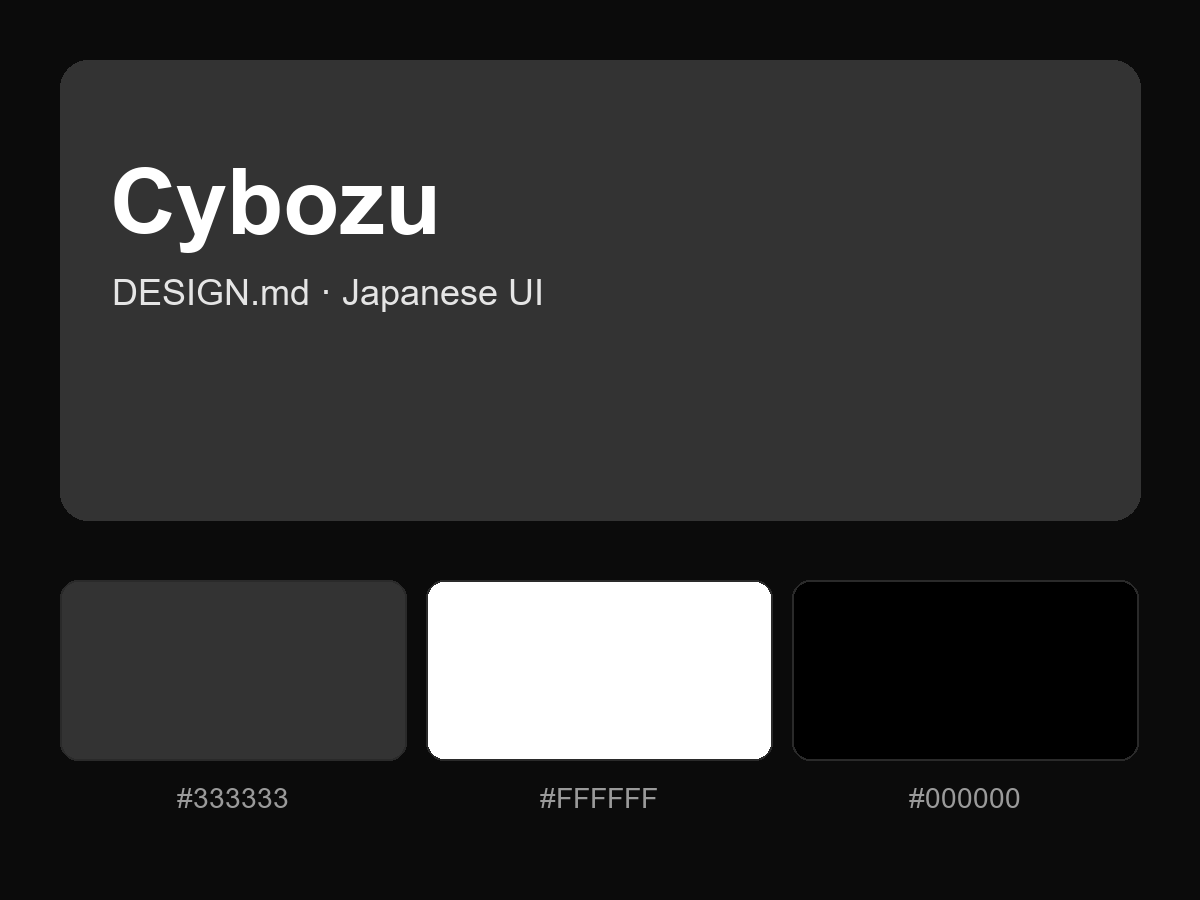 Cybozu Style Design System (DESIGN.md, Japanese UI)
