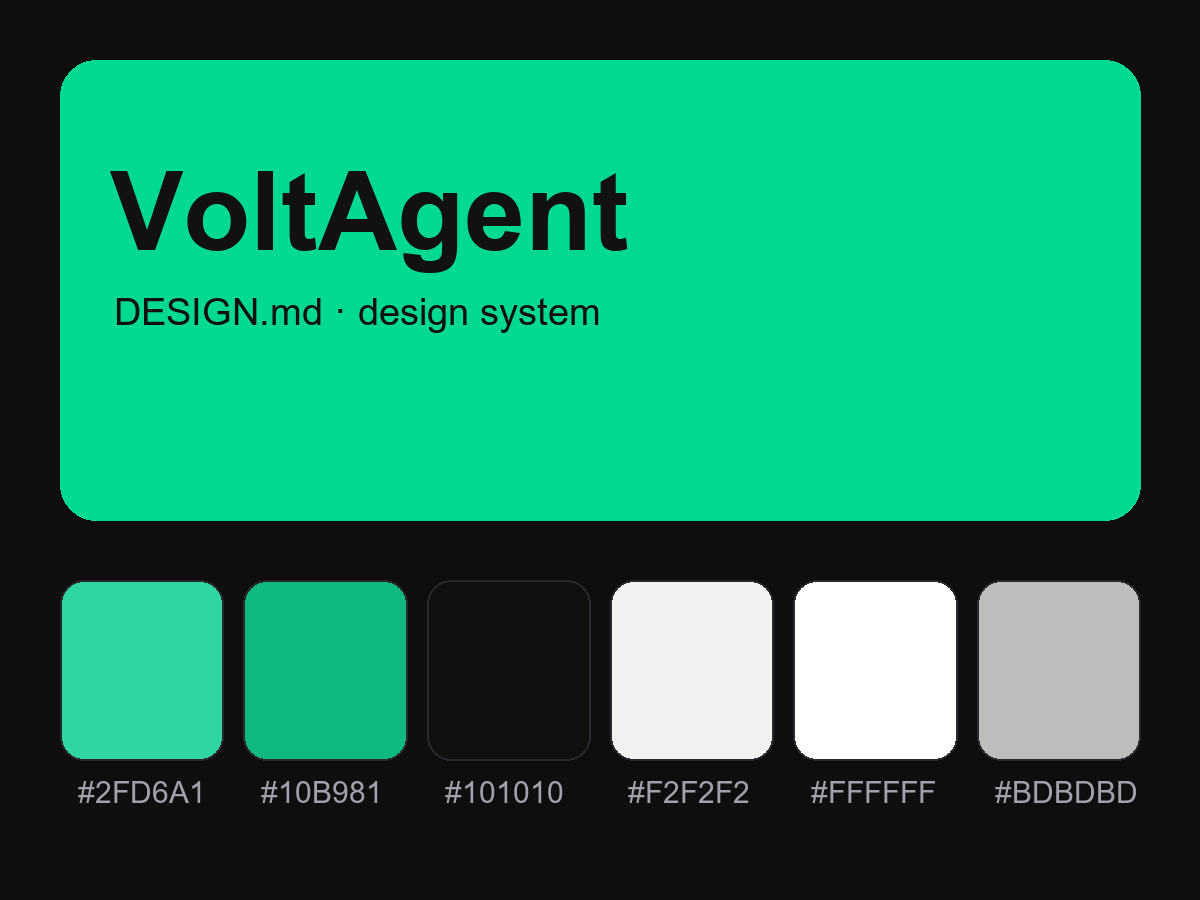 VoltAgent Style Design System (DESIGN.md)