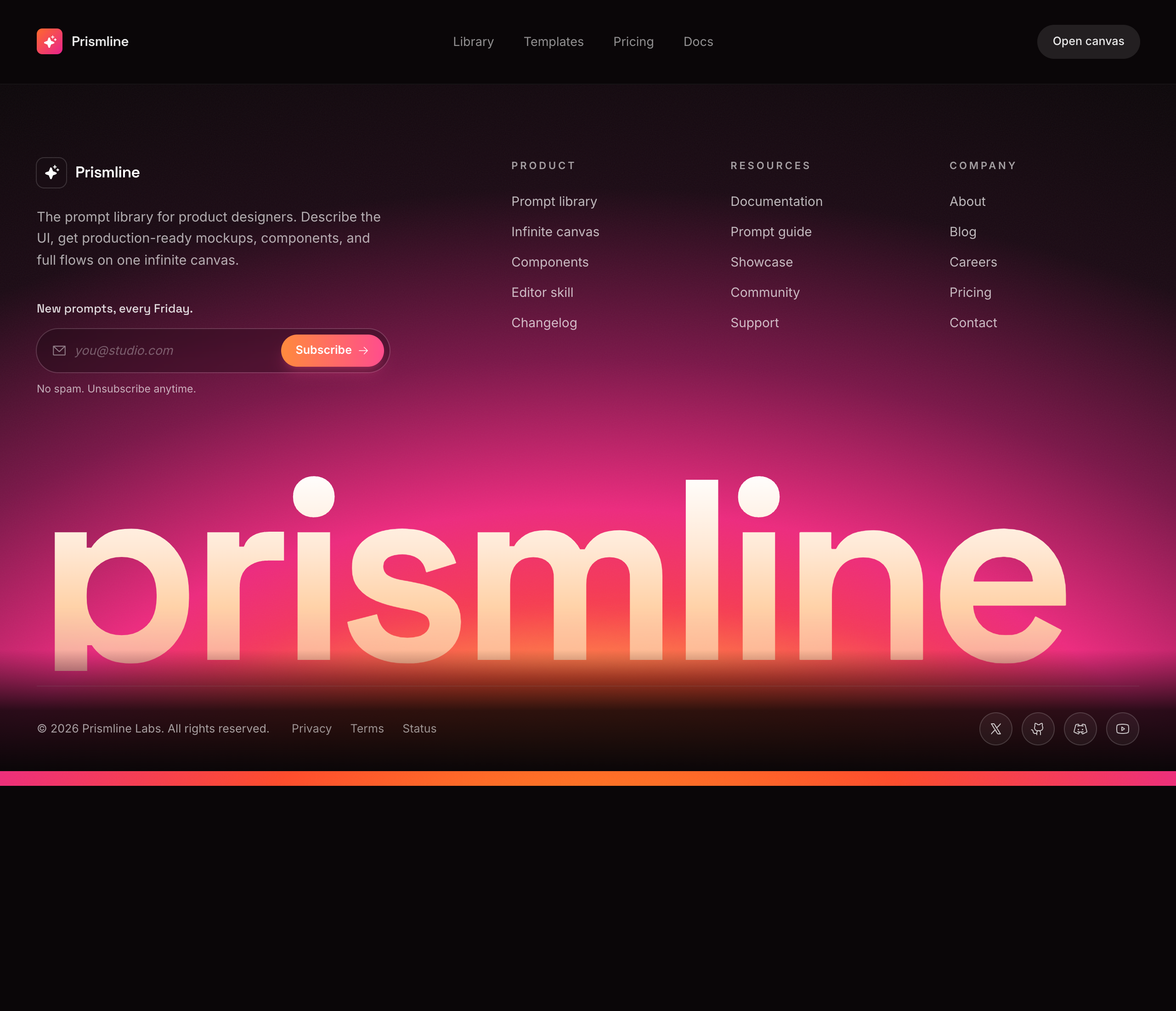 Sunset Glow Wordmark Mega Footer