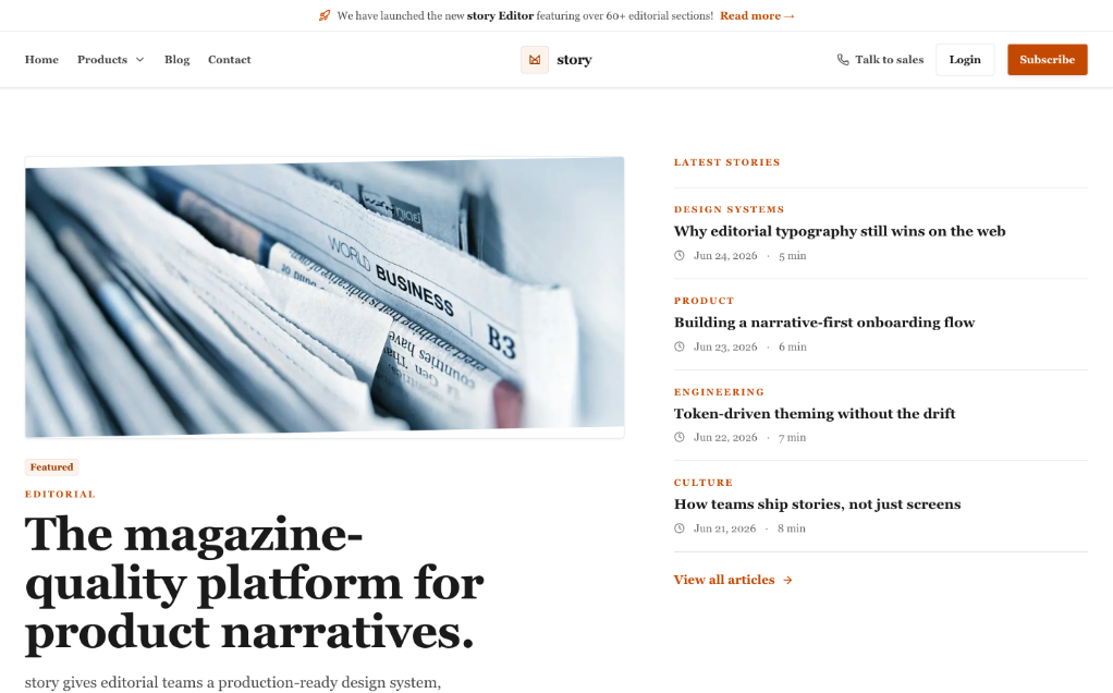 Storytelling Style Design Skill (DESIGN.md + SKILL.md)