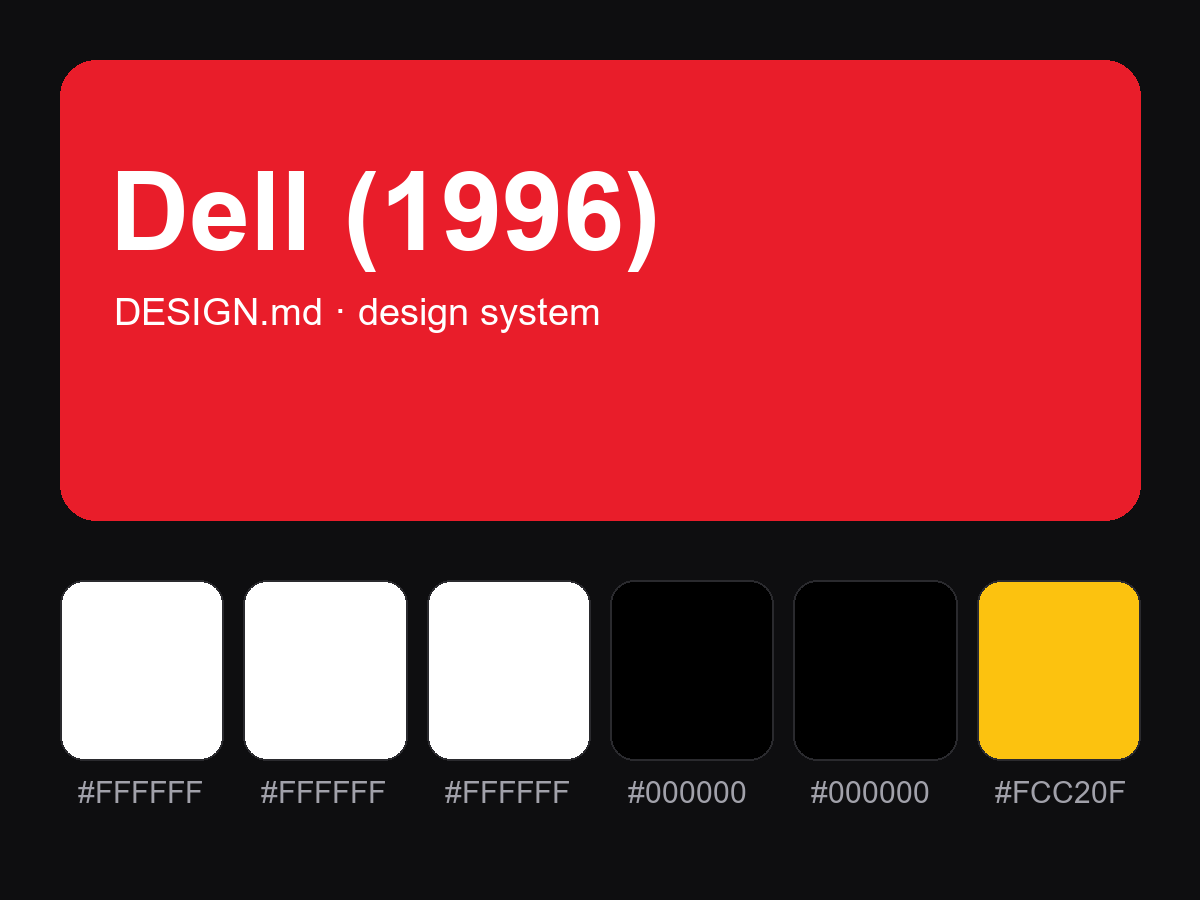 Dell (1996) Style Design System (DESIGN.md)