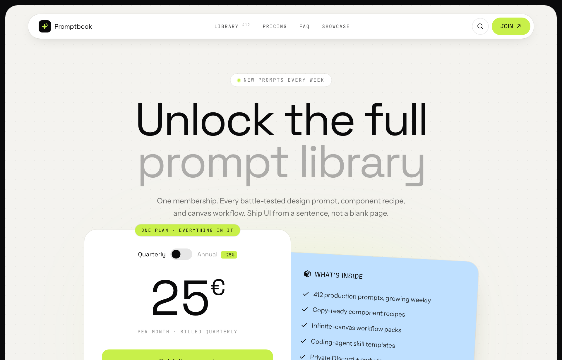 Electric-Lime Single-Plan SaaS Pricing