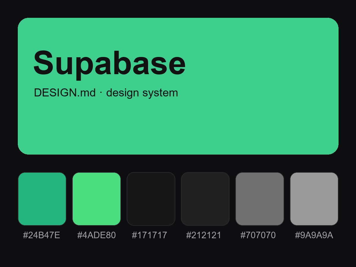 Supabase Style Design System (DESIGN.md)