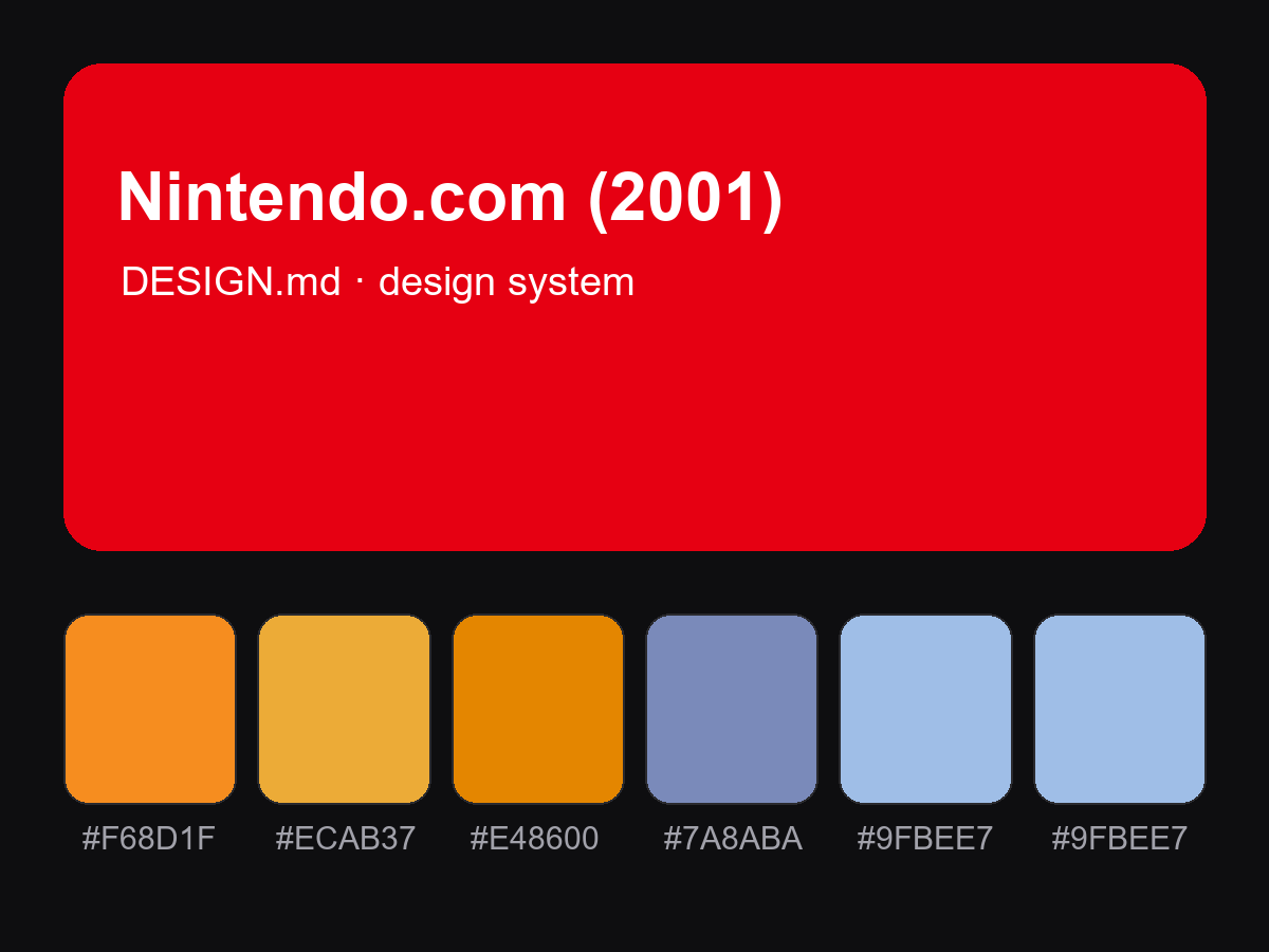 Nintendo.com (2001) Style Design System (DESIGN.md)