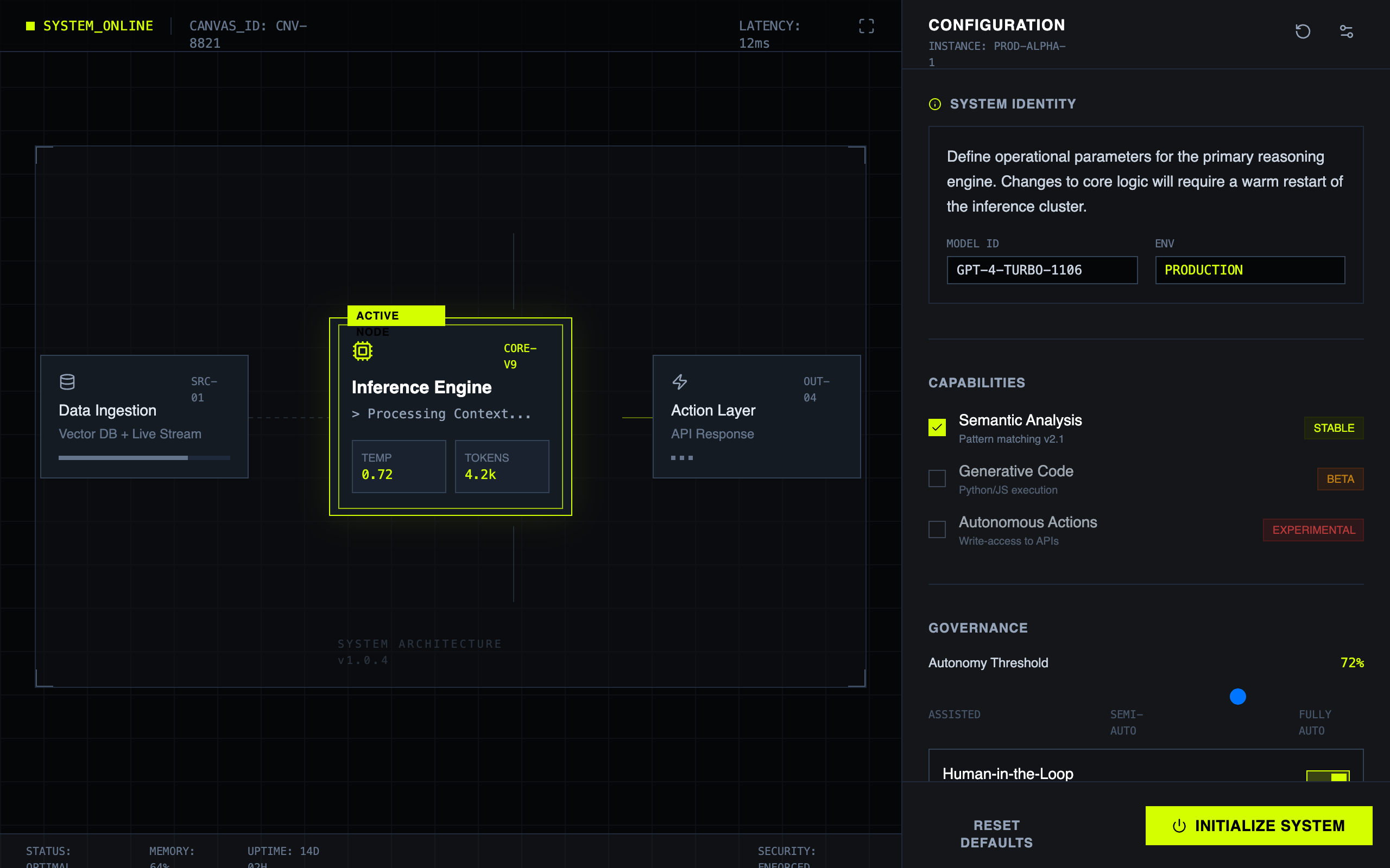 AI System Configuration Console