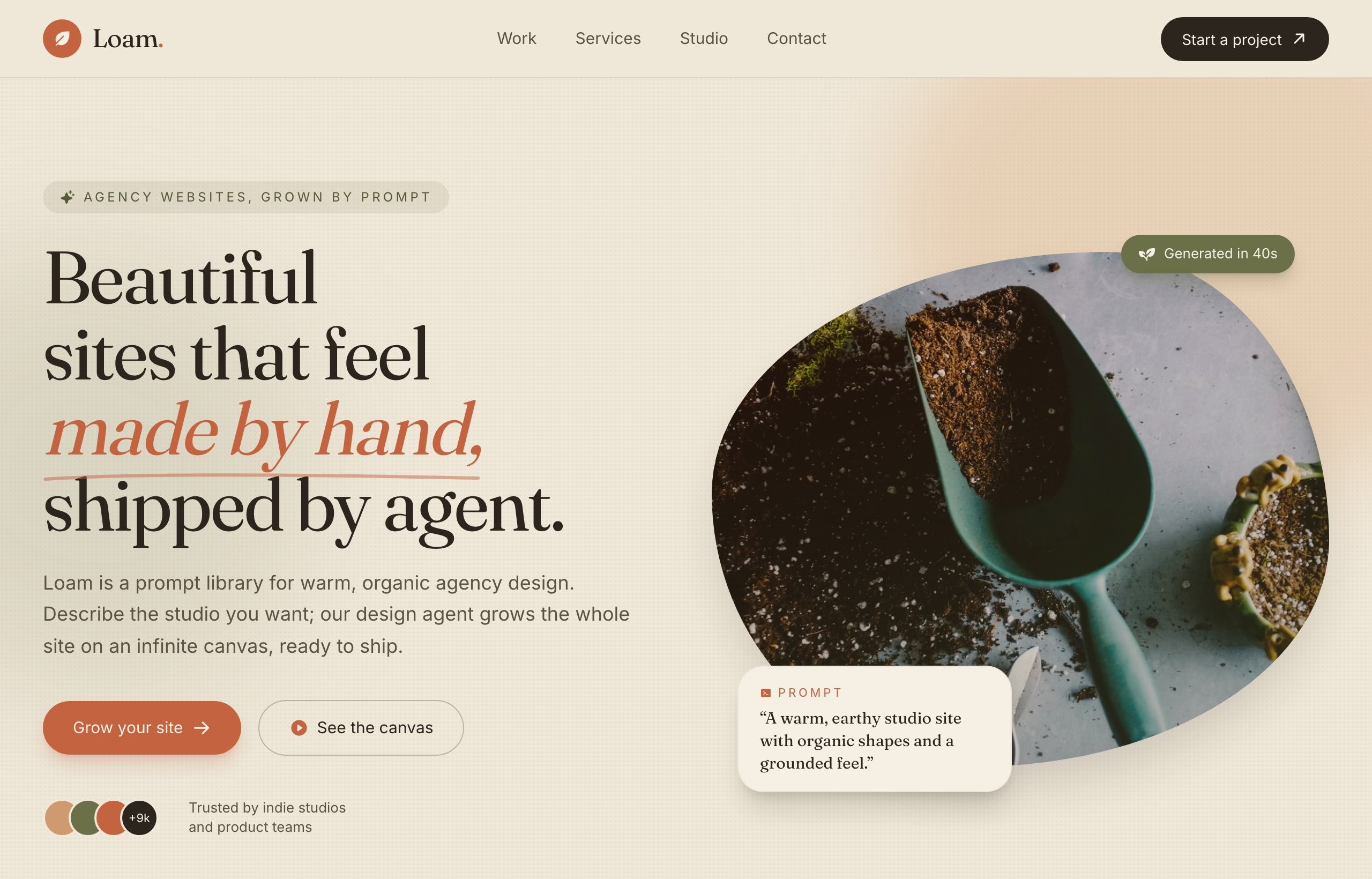 Loam — Warm Earthy Organic Agency Website
