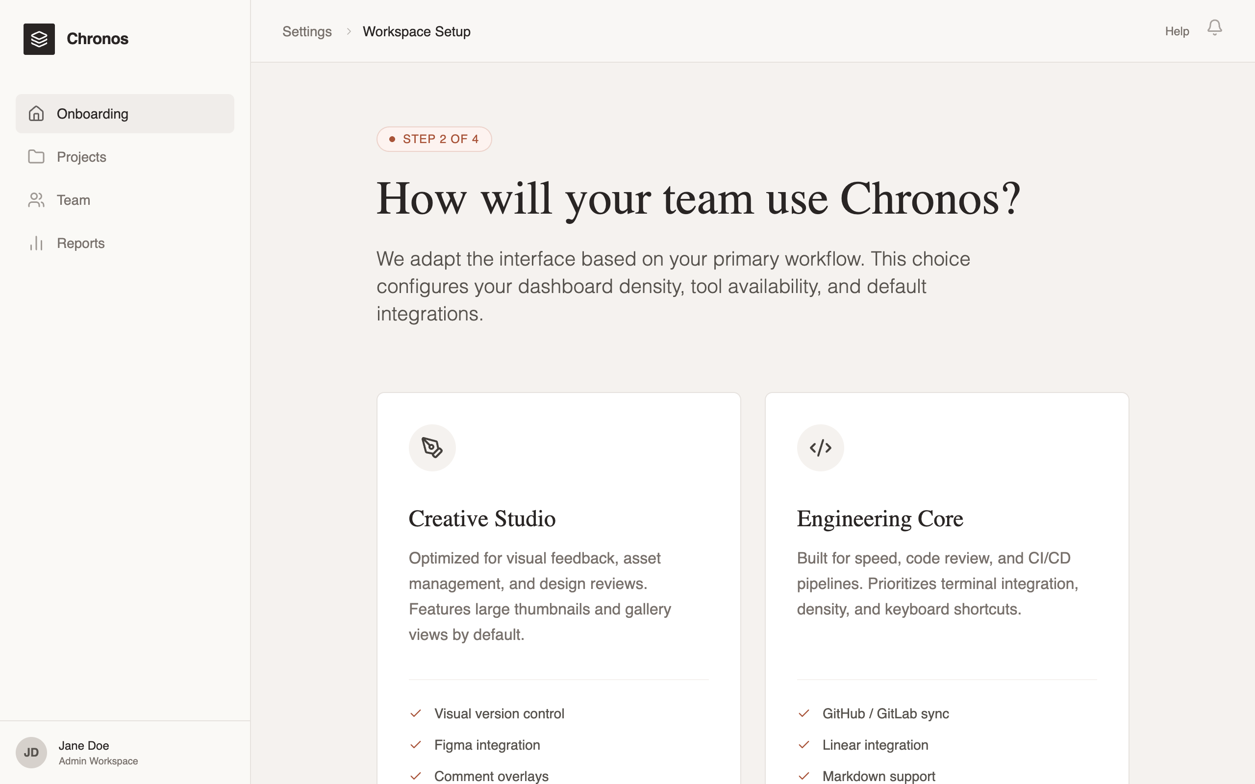Editorial SaaS Onboarding