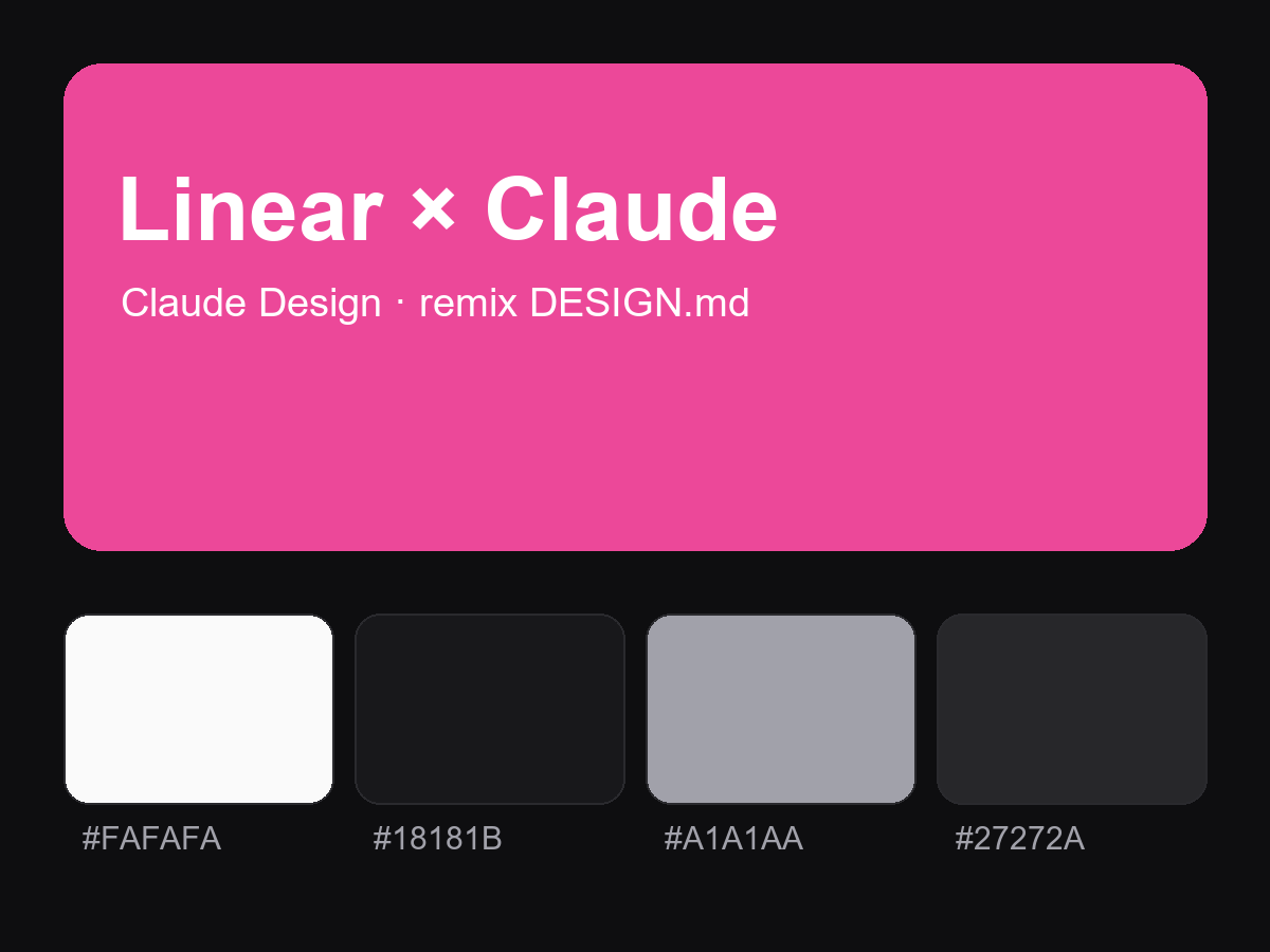 Linear × Claude — Editorial SaaS with a Soul