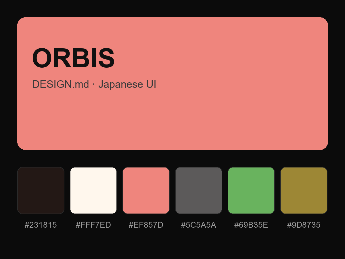 ORBIS Style Design System (DESIGN.md, Japanese UI)