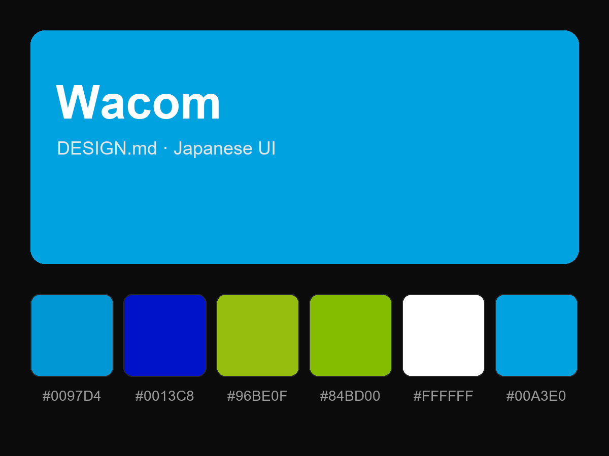 Wacom Style Design System (DESIGN.md, Japanese UI)