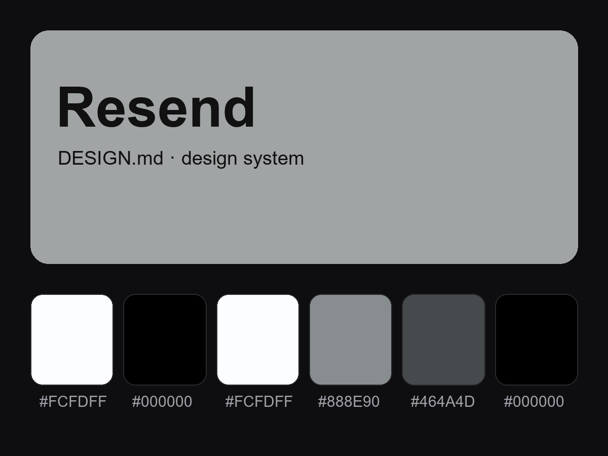 Resend Style Design System (DESIGN.md)