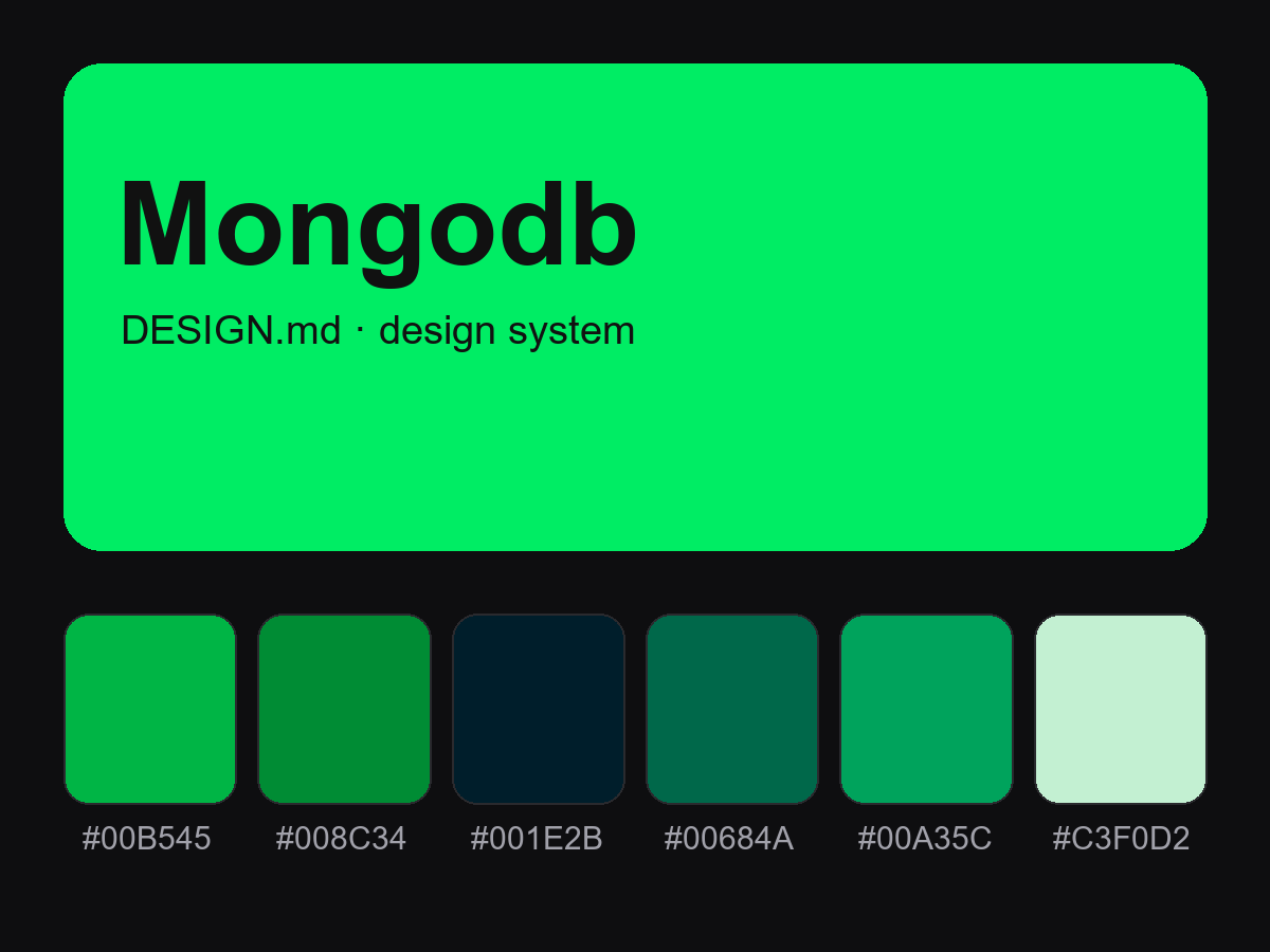 Mongodb Style Design System (DESIGN.md)