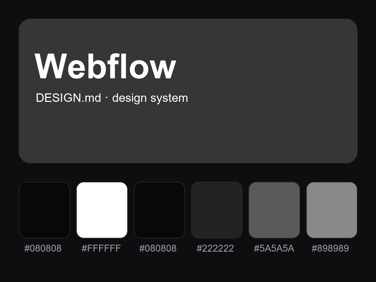 Webflow Style Design System (DESIGN.md)
