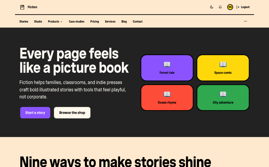 Fiction Style Design Skill (DESIGN.md + SKILL.md)