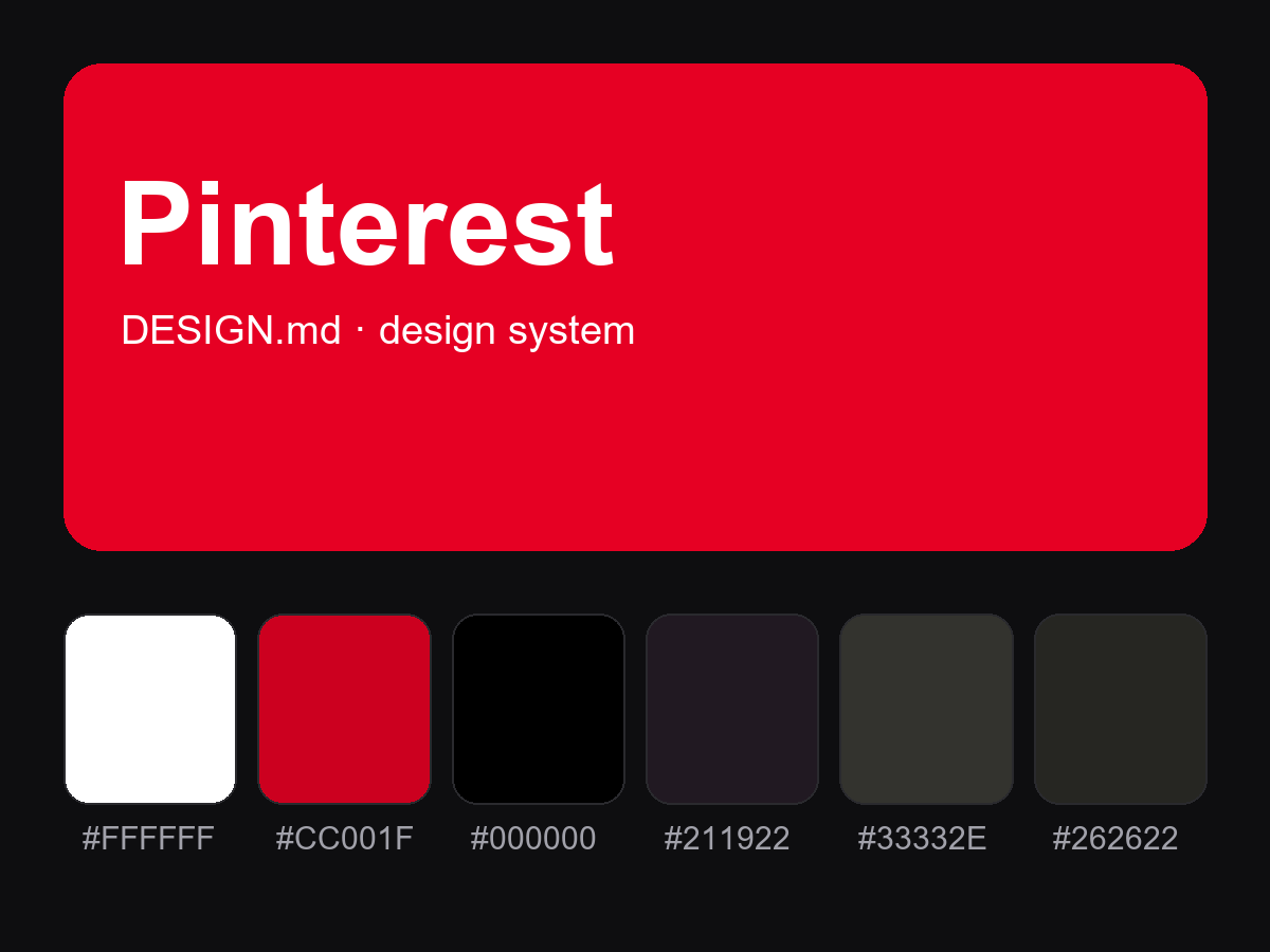 Pinterest Style Design System (DESIGN.md)