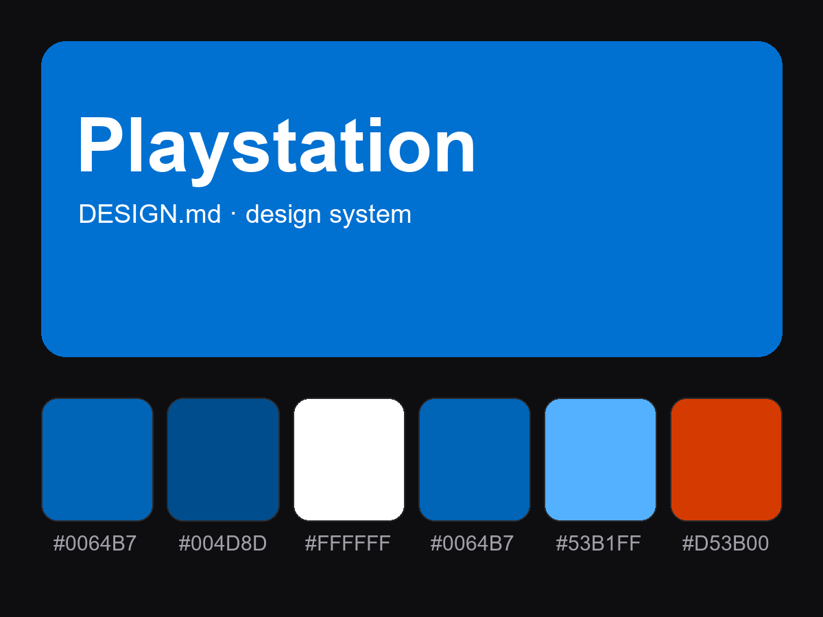 Playstation Style Design System (DESIGN.md)