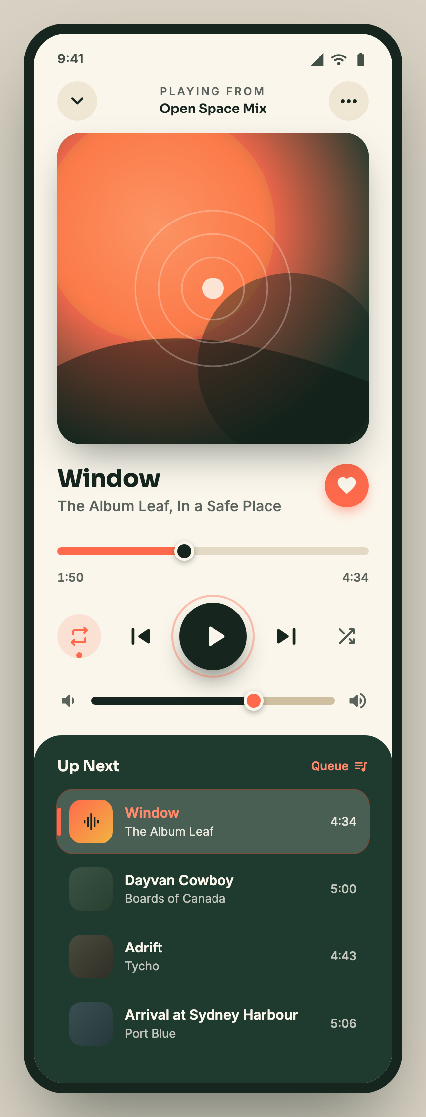Editorial Music Player (Now Playing)