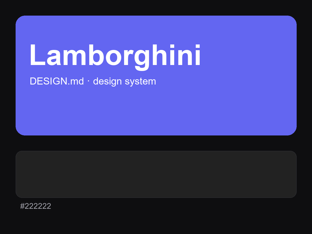 Lamborghini Style Design System (DESIGN.md)