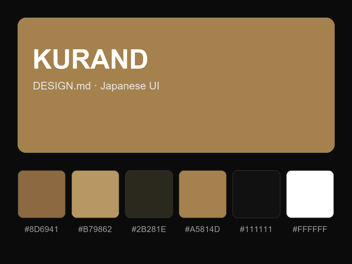 KURAND Style Design System (DESIGN.md, Japanese UI)