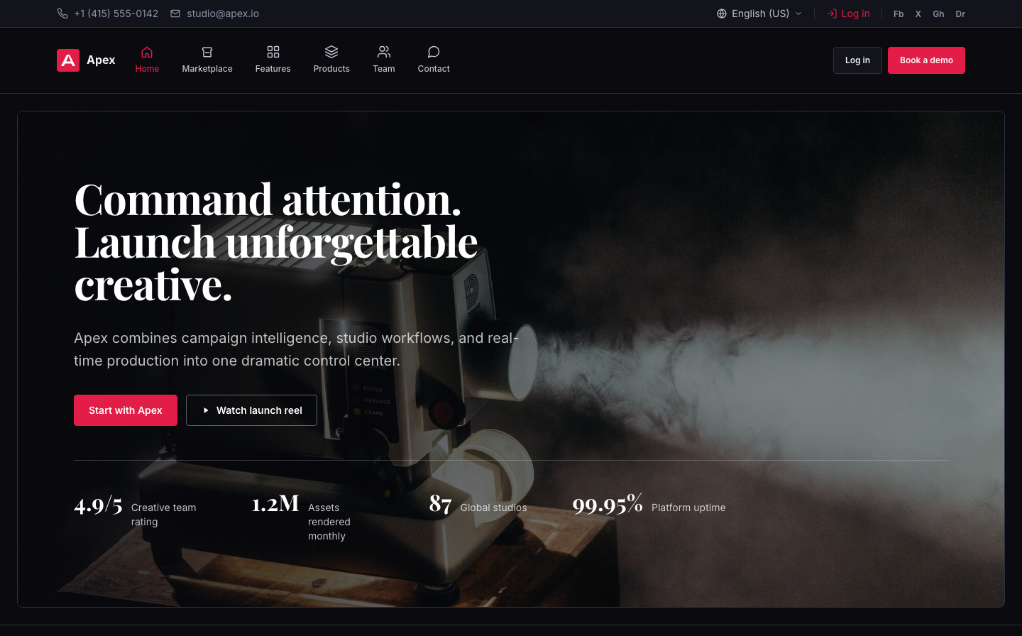 Dramatic Style Design Skill (DESIGN.md + SKILL.md)