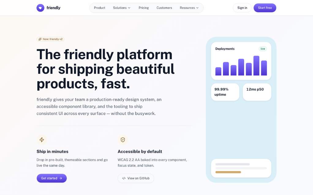 Friendly Style Design Skill (DESIGN.md + SKILL.md)