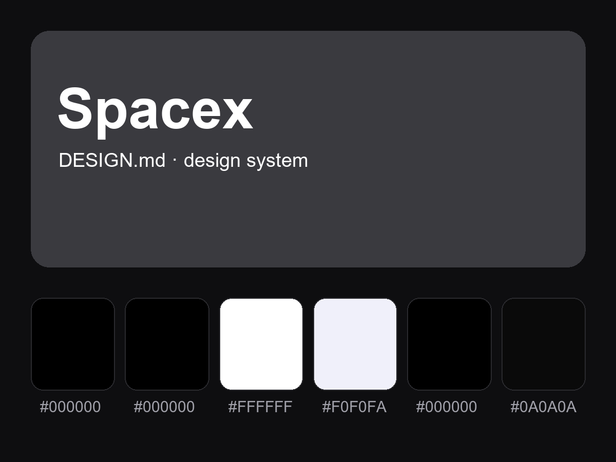 Spacex Style Design System (DESIGN.md)