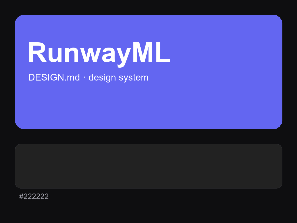 RunwayML Style Design System (DESIGN.md)