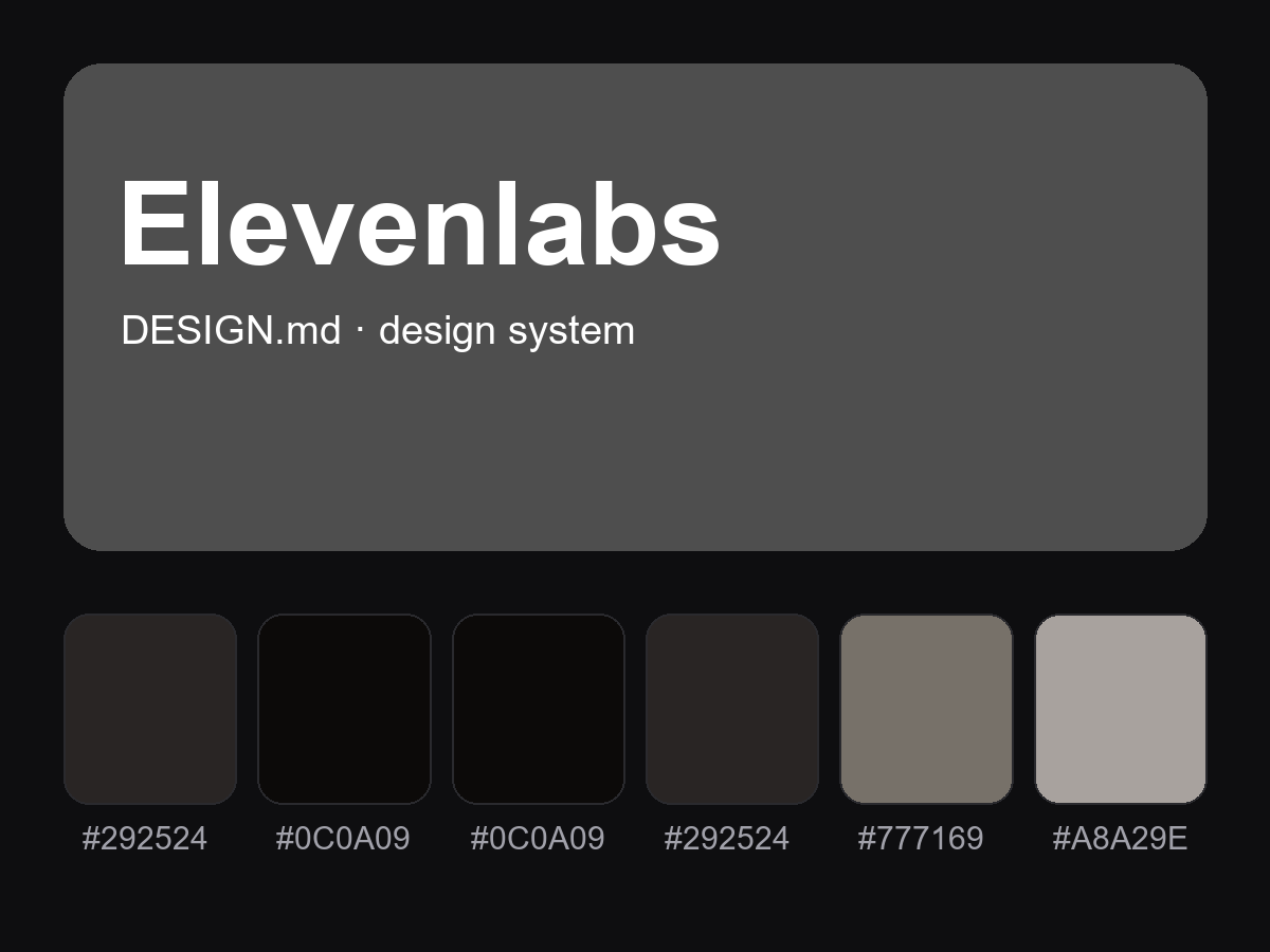 Elevenlabs Style Design System (DESIGN.md)