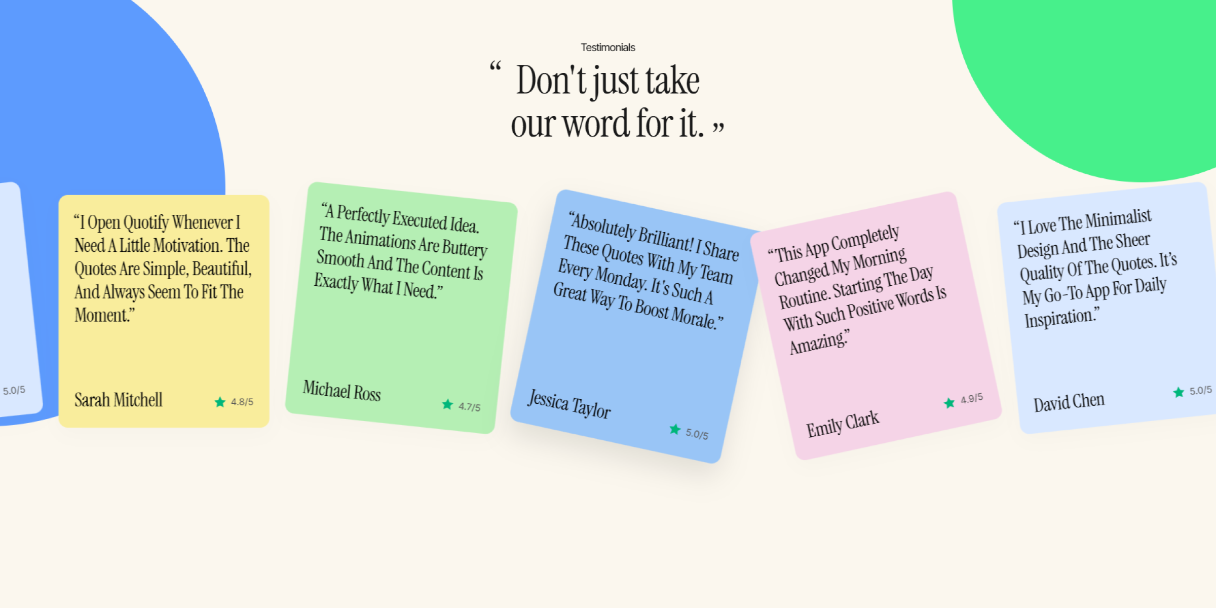 Testimonial - Quotify