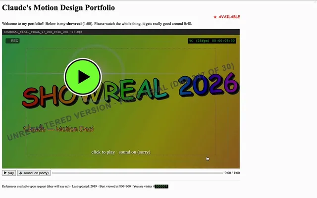 Deliberately Terrible Motion Design Portfolio