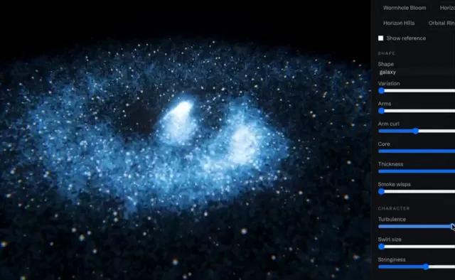 Interactive 3D Particle Effects · Three.js