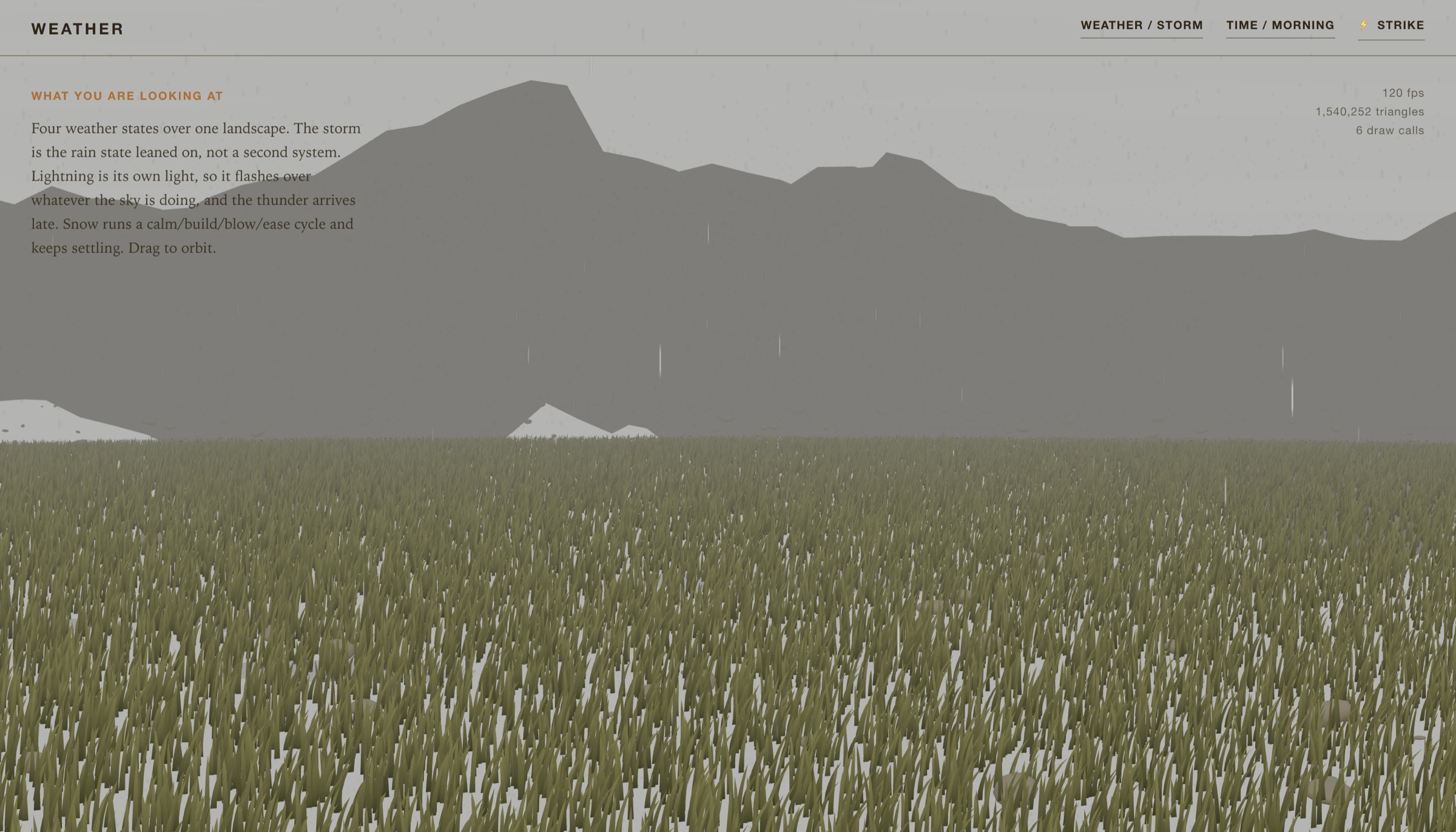 Weather Effects · Three.js